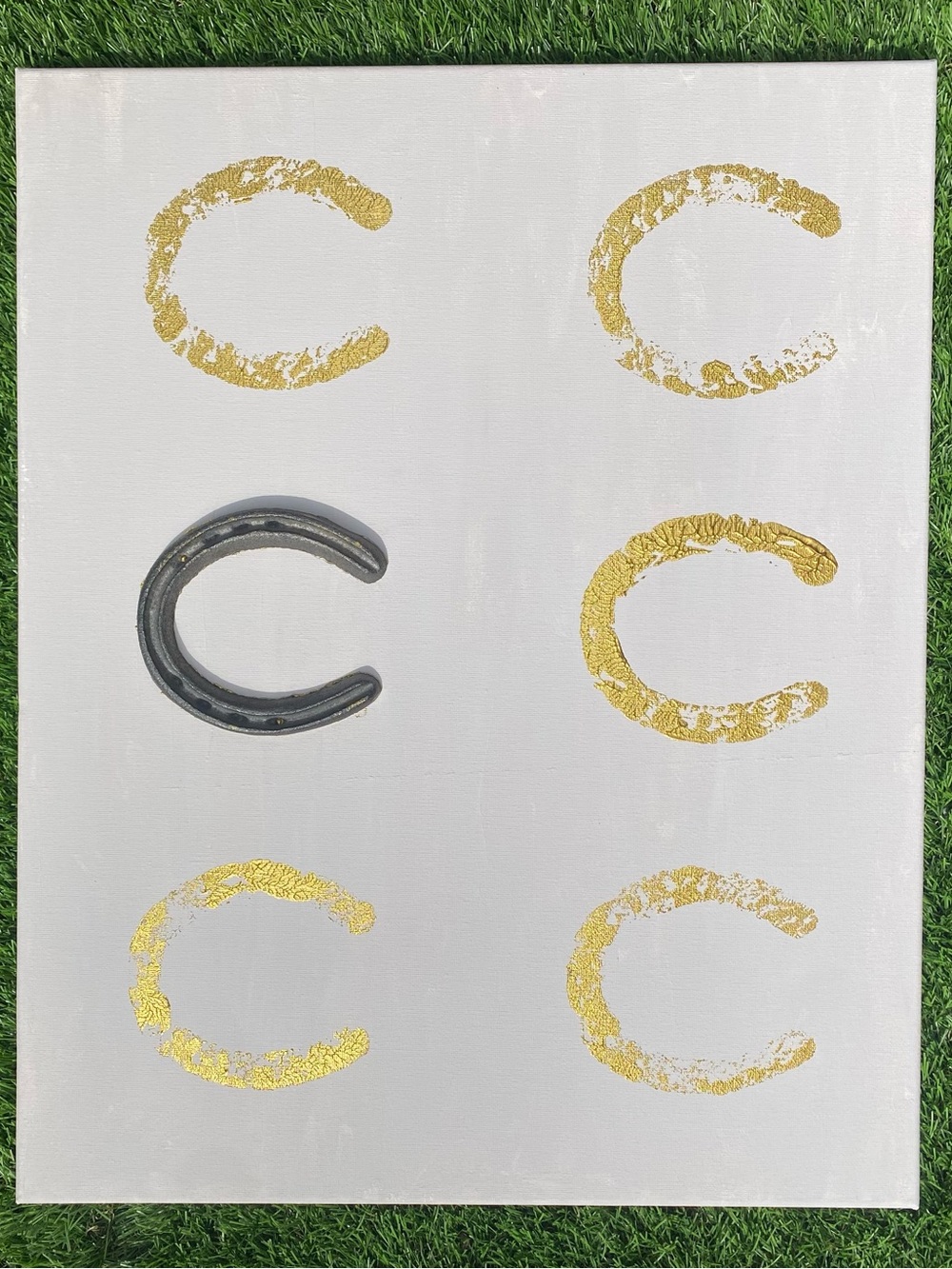 Gold & Silver Horseshoe Wall Art